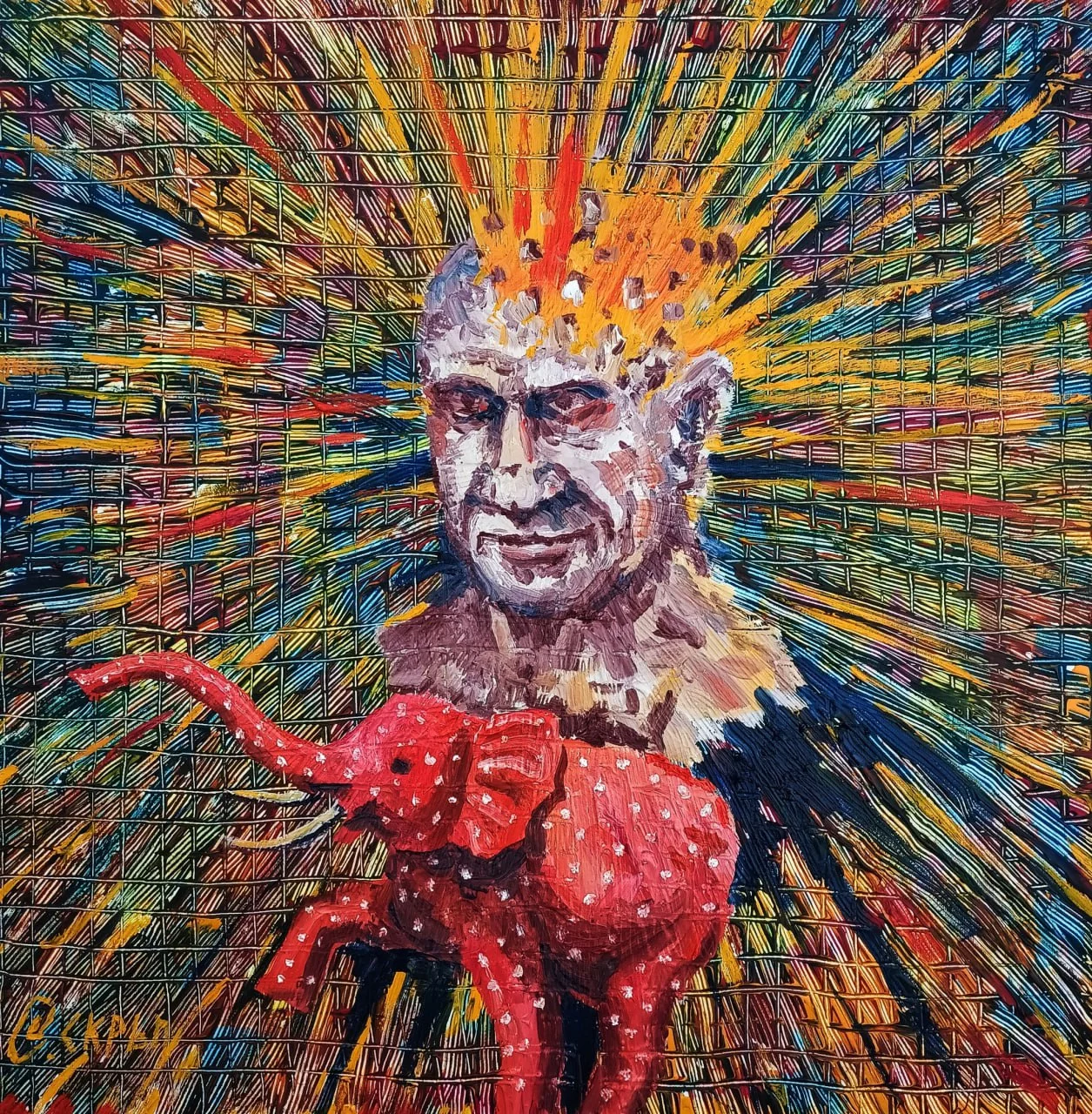 Der grüne Elefant des psychedelischen Epifanzew
